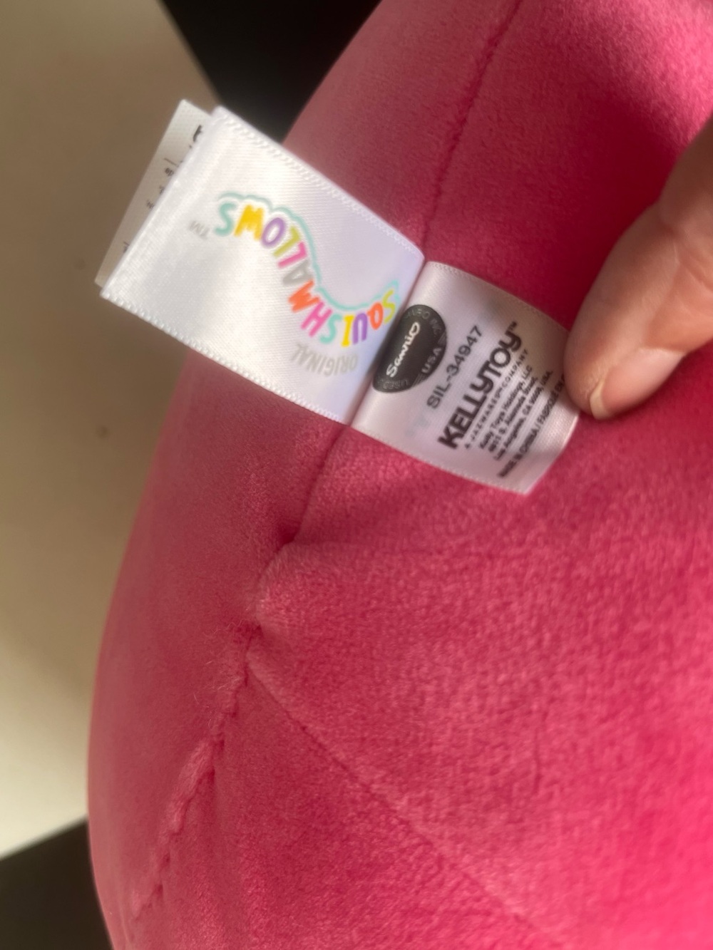 NWT! Squishmallows Hello Kitty Plush. Pink & White. 15”x19” - Picture 4 of 6